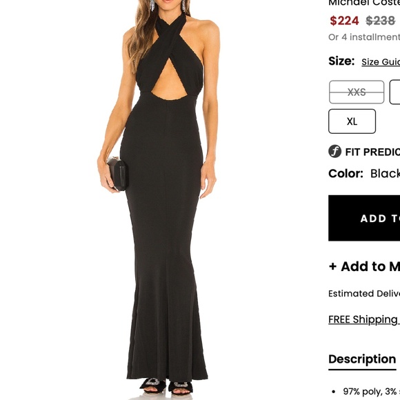REVOLVE Dresses & Skirts - Black revolve prom dress